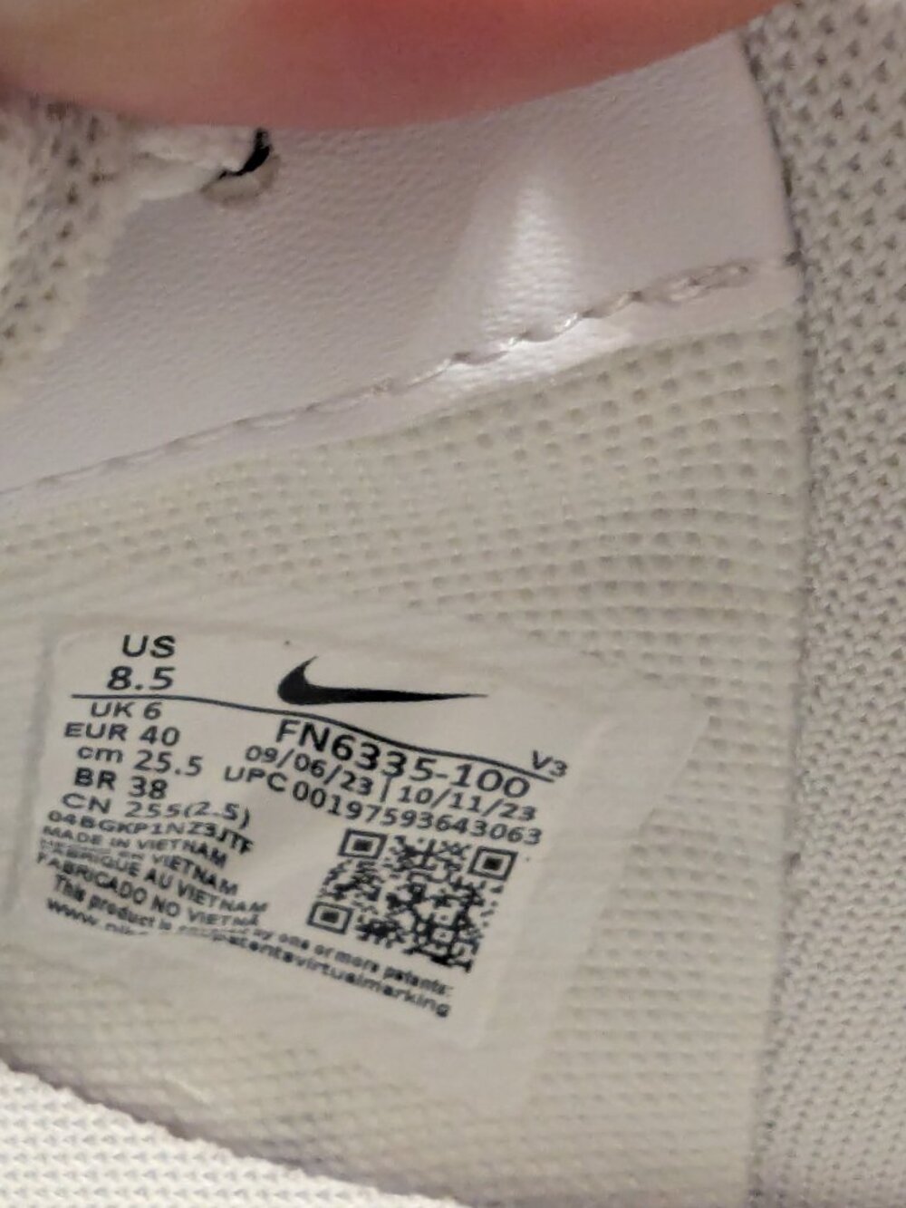 Nike Air Force 1 Shadow - White / Silver / Gym Red (Women's 8.5) - Picture 8 of 8